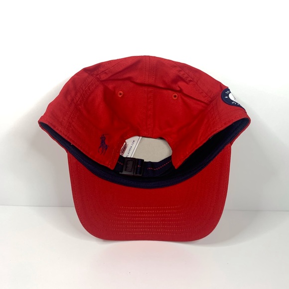 NEW~ Polo Ralph Lauren Red Team USA 2020 Summer Olympics Wordmark Adjustable Hat - Picture 15 of 15